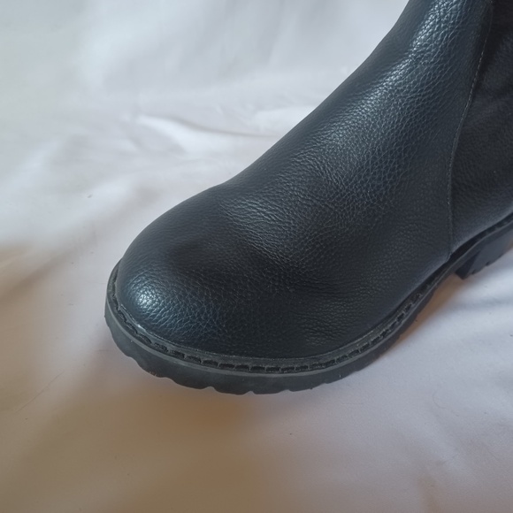 Torrid Corset Back Boots Black Vegan Leather Over The Knee Extra Wide 7.5WW - Picture 9 of 11